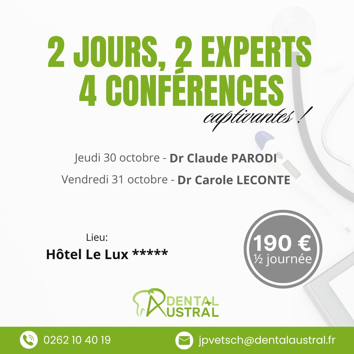 Post 1– Vision globale de levenement 29 31 octobre